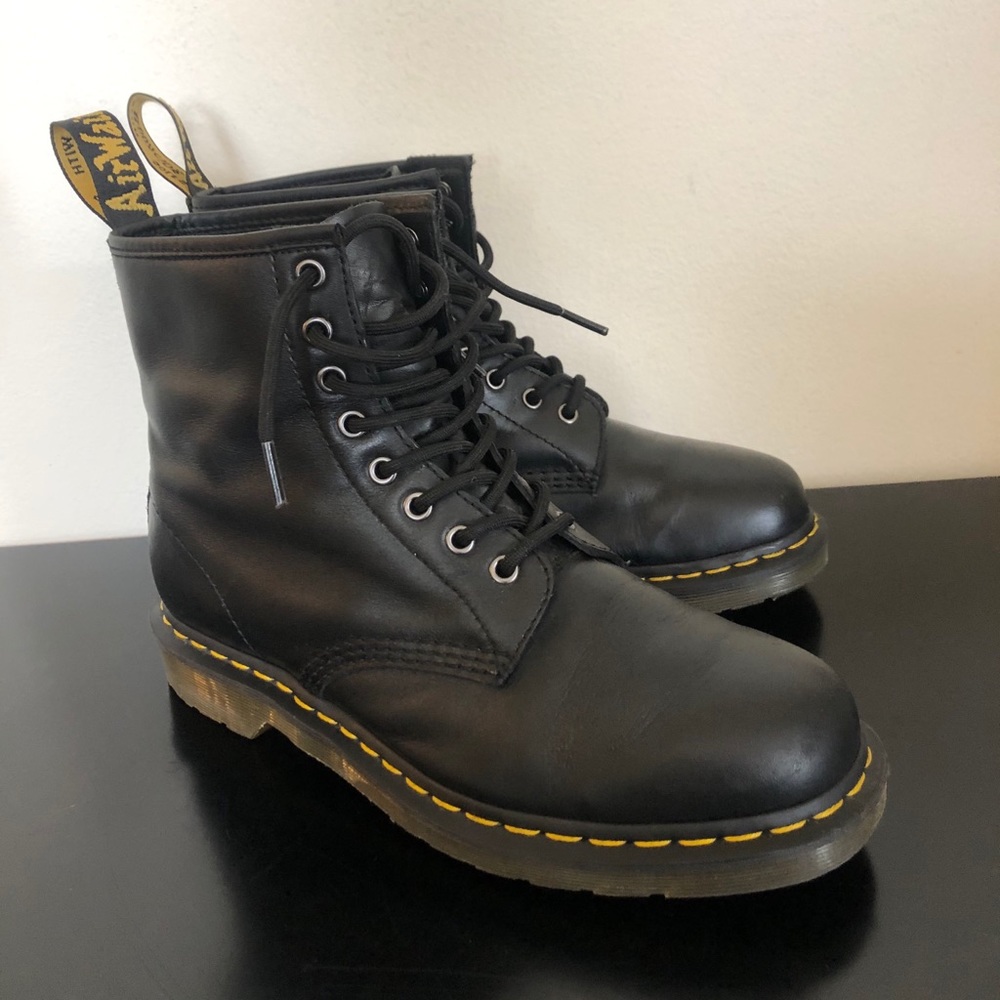 Dr. Martens 1460 black smooth lace up boots